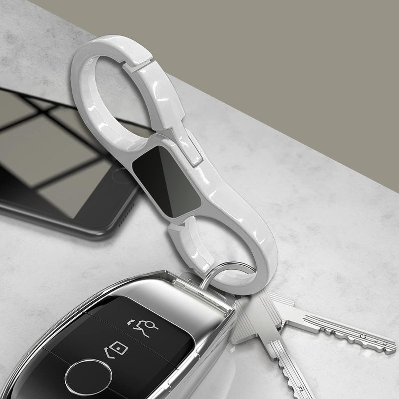 Idakekiy Key Chain Quick Release Spring with 4 Key Rings Heavy Duty Car Keychain Organizer for Men and Women - Image 5